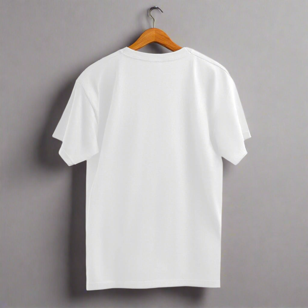 Cricket lover's Born to Play Oversized T shirt White back