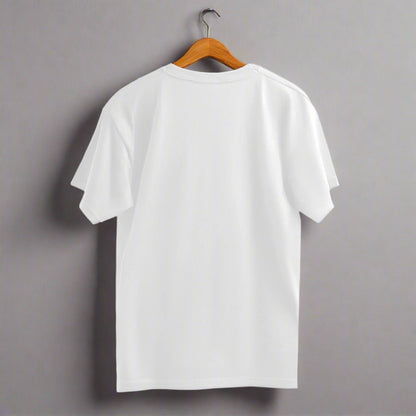 Cricket lover's Born to Play Oversized T shirt White back