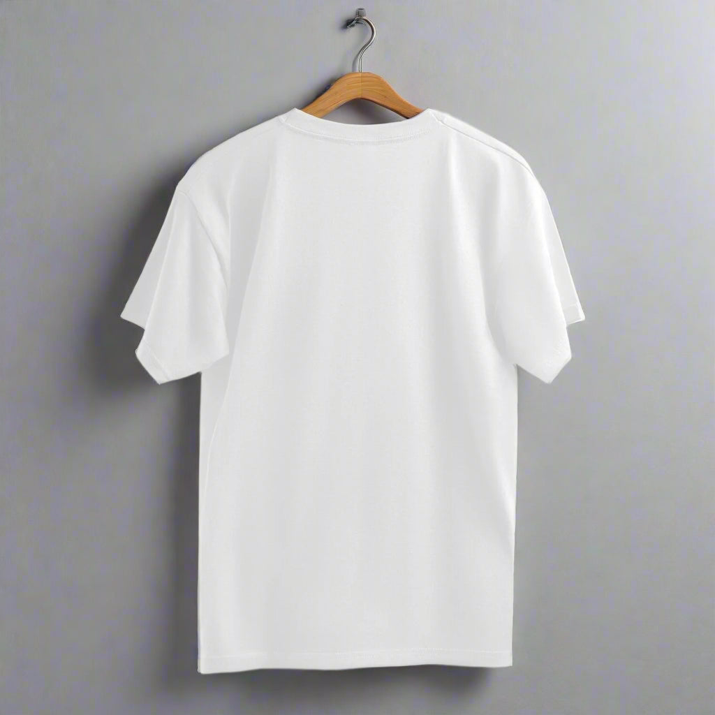 Cricket Lover's Hit Hard Oversized Tshirt White back