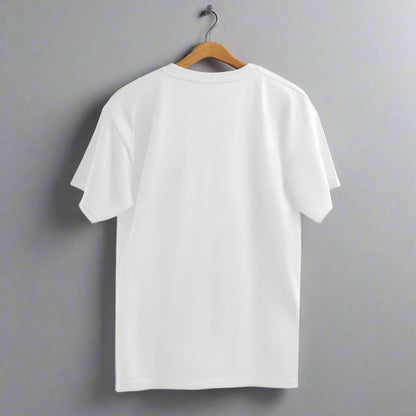 Cricket Lover's Hit Hard Oversized Tshirt White back