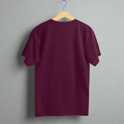 Smile Like a Banana Oversized T-Shirt Fun & Quirky Burgundy back