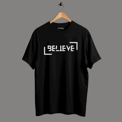 BELIEVE Oversized Premium Tshirt - Inspirational
