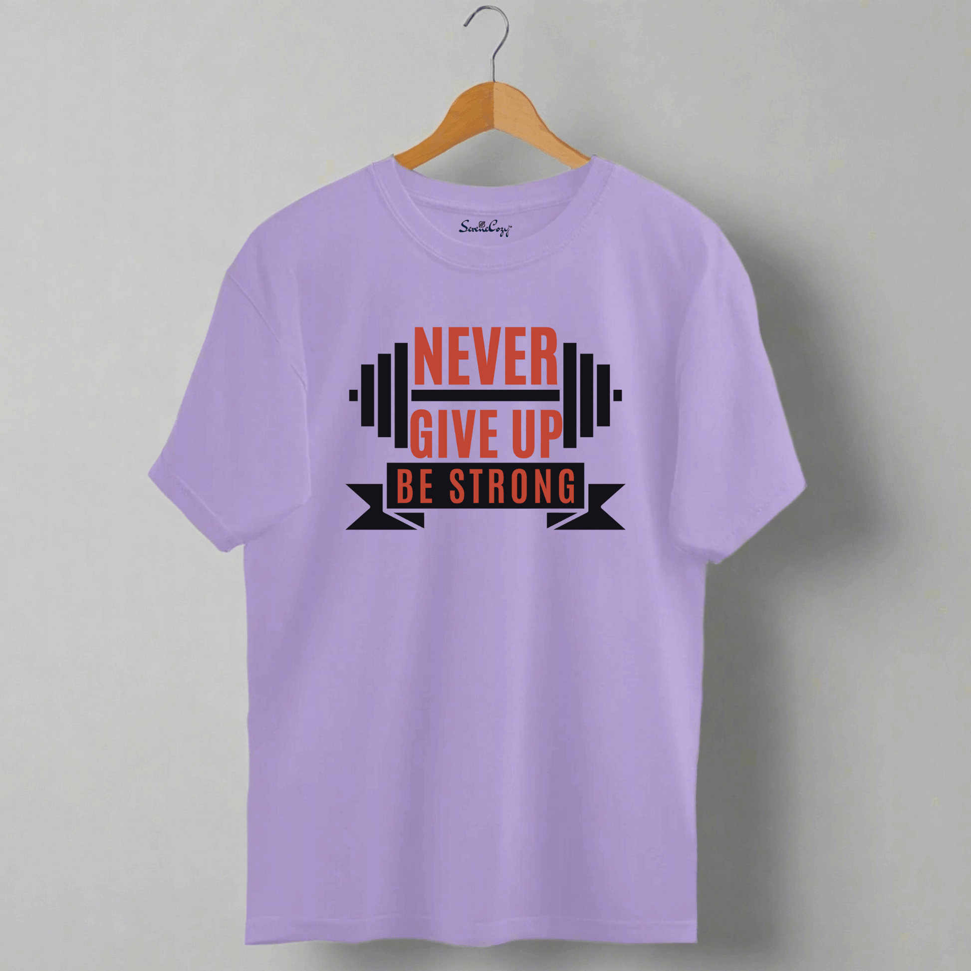 NEVER GIVE UP BE STRONG Gym Oversized Premium Tshirt