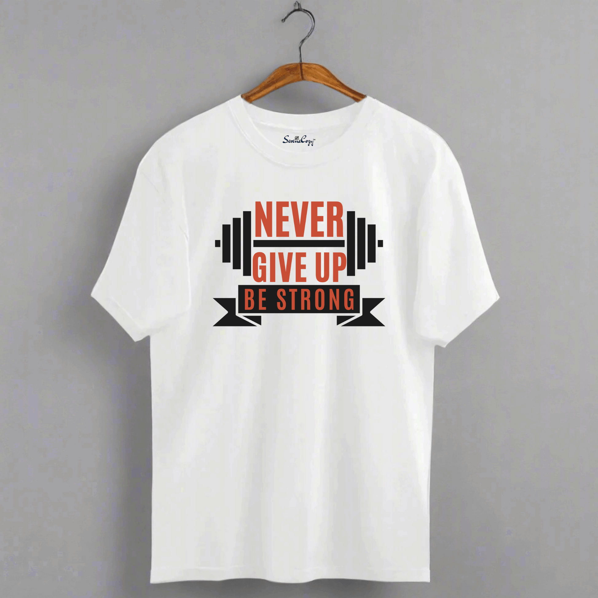 NEVER GIVE UP BE STRONG Gym Oversized Premium Tshirt
